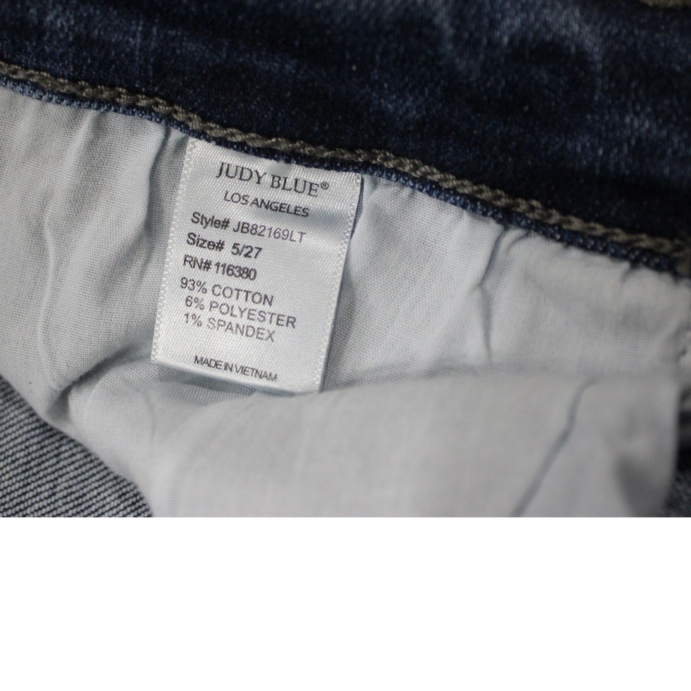 Judy Blue Distressed Bleach Splatter Boyfriend Jeans Size 5/27 - Picture 6 of 6